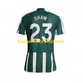 Fußballtrikots Manchester United Luke Shaw 23 2023-2024 Kurzarm Auswärts-trikot kaufen
